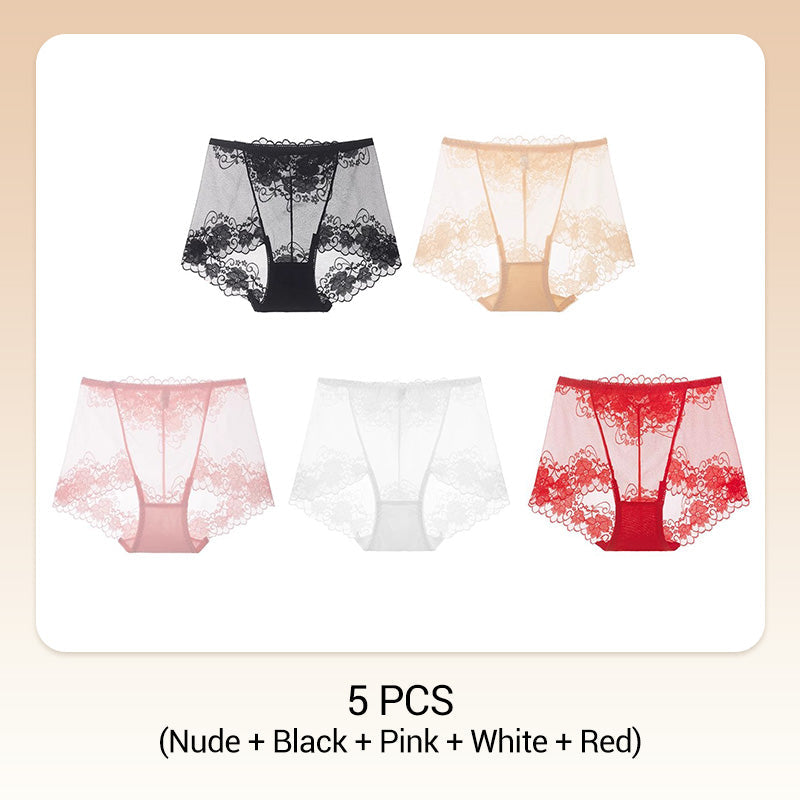 💥Hot Sale 50%OFF😍Håndheklet blonder med høy høyde Boxer Briefs for kvinner