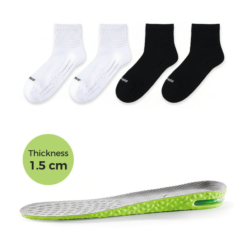 ⏳Kun i dag: 50 % rabatt⏰Komfortable innleggssåler med luftpute og høydeøkende effekt
