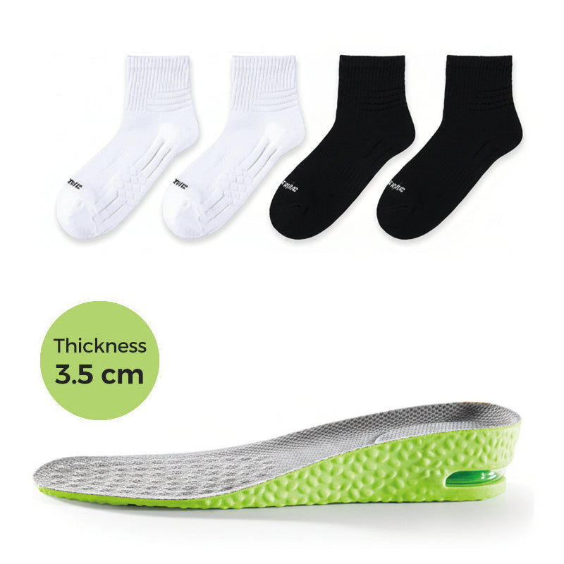 ⏳Kun i dag: 50 % rabatt⏰Komfortable innleggssåler med luftpute og høydeøkende effekt