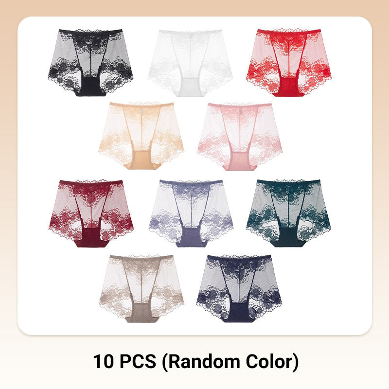 💥Hot Sale 50%OFF😍Håndheklet blonder med høy høyde Boxer Briefs for kvinner