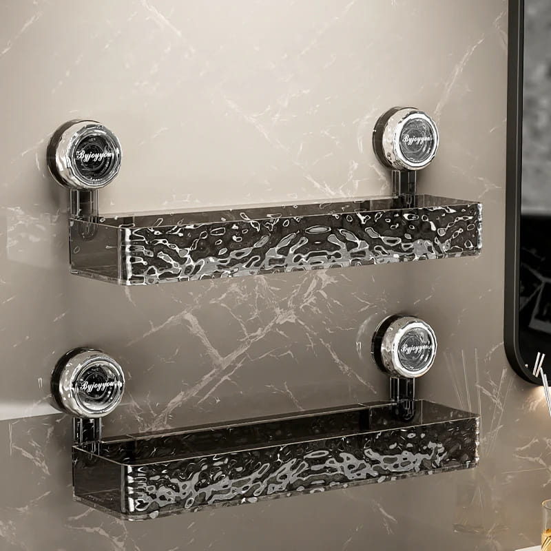 No-Drill Clear Wall Caddy: Borfri. flyttbar og multifunksjonell oppbevaring av trekanter og rektangler