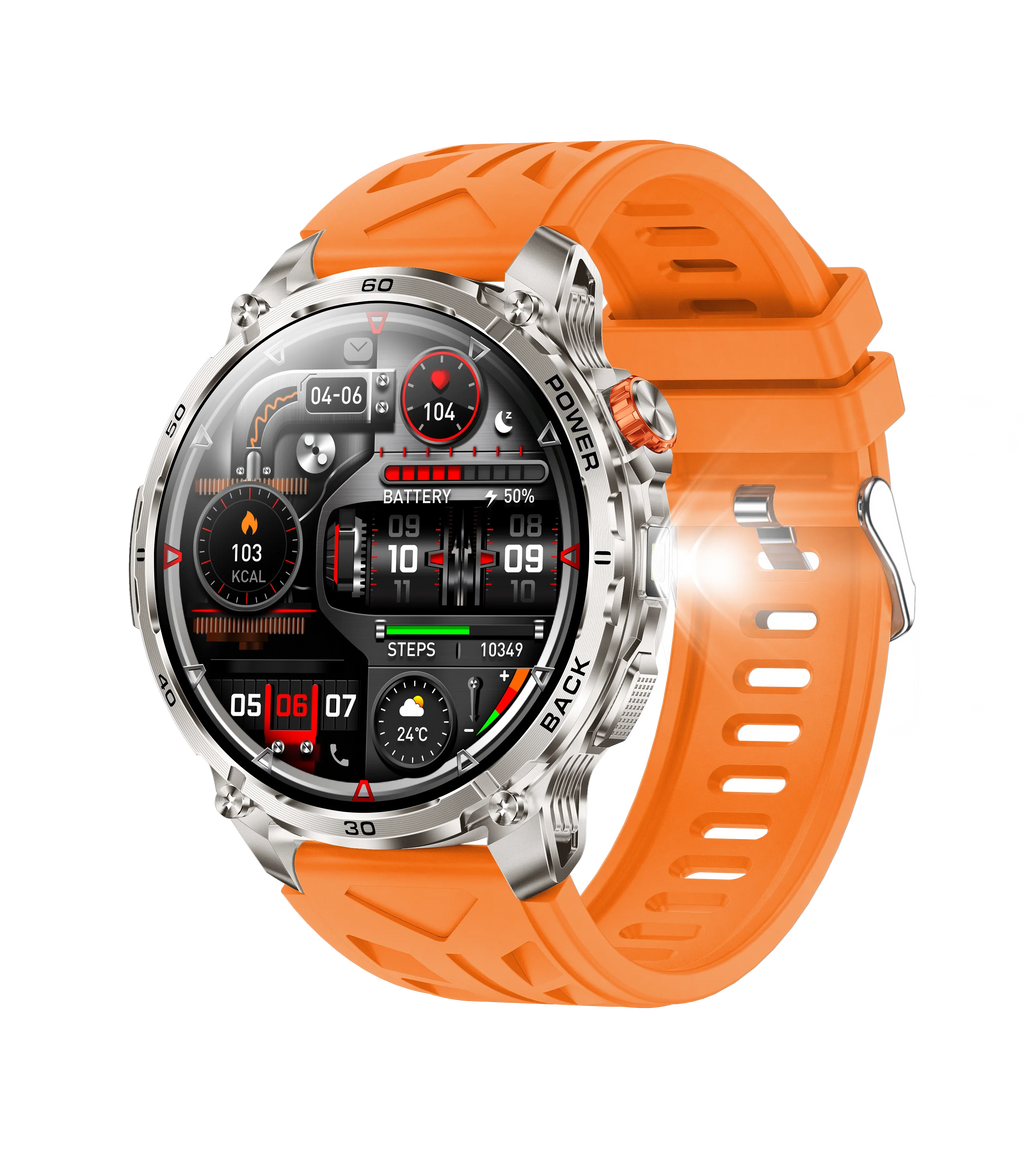 1.52 HD-smartklokke for menn – Telefonsamtaler og musikkkontroll – Flere sportsmoduser – IP68-vanntett – Lang batterilevetid – Fitnessklokke for Android og iPhone