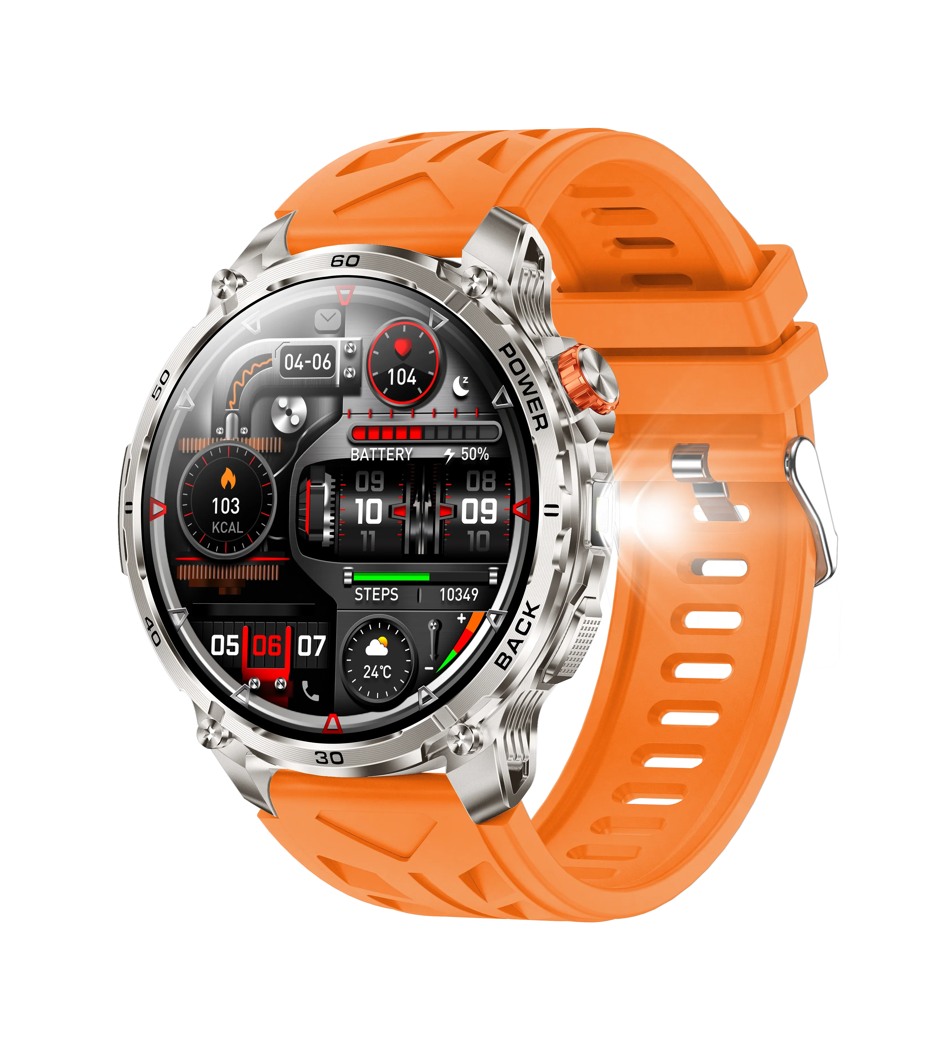 1.52 HD-smartklokke for menn – Telefonsamtaler og musikkkontroll – Flere sportsmoduser – IP68-vanntett – Lang batterilevetid – Fitnessklokke for Android og iPhone