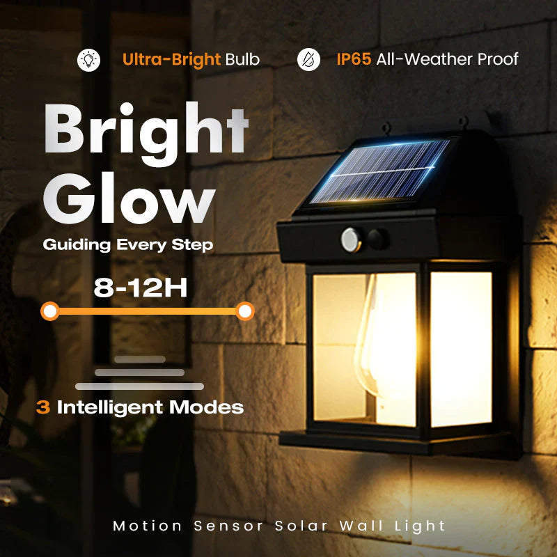 🎁 50 % RABATT! 💡 SOLARBEIDET VEGGLYS – Bevegelsessensor og værbestandig 🌟🛒