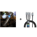 🔦 LED-lommelykt med sterkt lys og uttrekkbar lys | Megasalg ved årets slutt. 40 % rabatt | Zoombar stråle og justerbar lengde | Oppladbar for utendørs bruk og nødsituasjoner 🚀✨