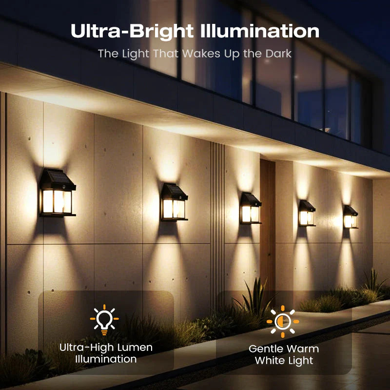 🎁 50 % RABATT! 💡 SOLARBEIDET VEGGLYS – Bevegelsessensor og værbestandig 🌟🛒