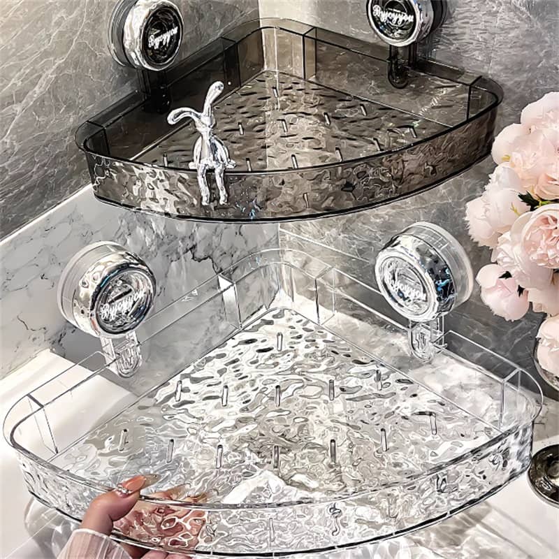 No-Drill Clear Wall Caddy: Borfri. flyttbar og multifunksjonell oppbevaring av trekanter og rektangler