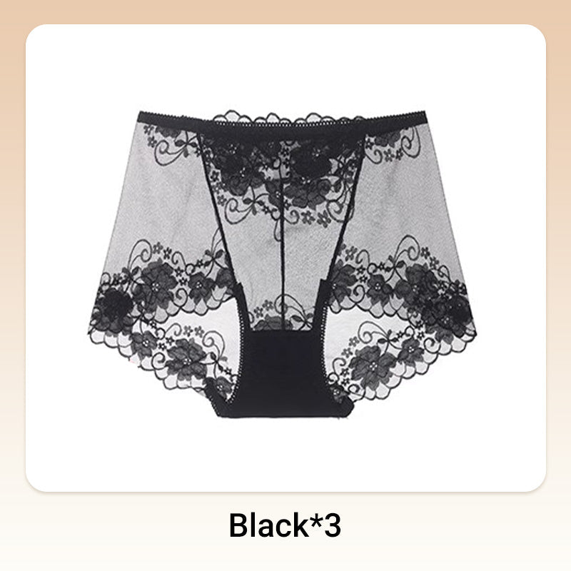 💥Hot Sale 50%OFF😍Håndheklet blonder med høy høyde Boxer Briefs for kvinner