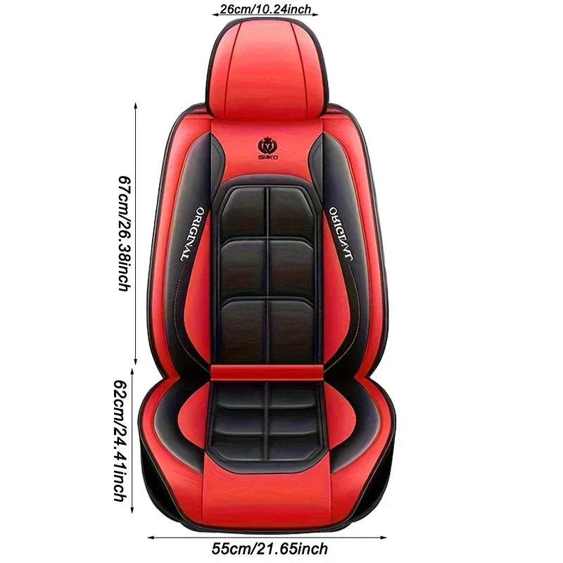 🔥2026 Hot Sale 48% RABATT 🔥Premium skinnsetetrekk foran – Universal passform for sedaner. SUV-er og lastebiler
