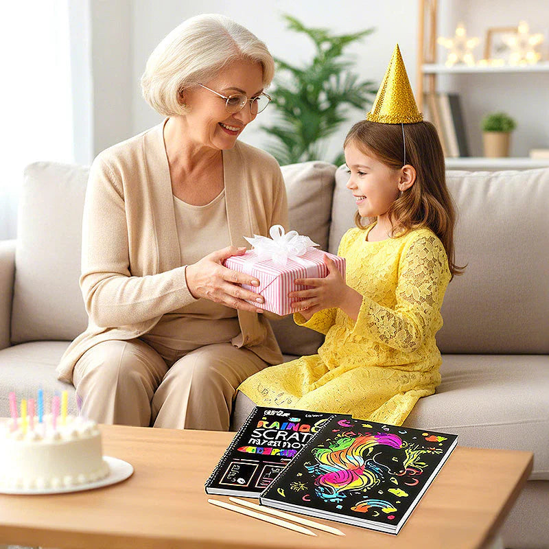 🔥Storjulesalg🌈✍️Kreativ regnbue-kladdekunstnotatbok