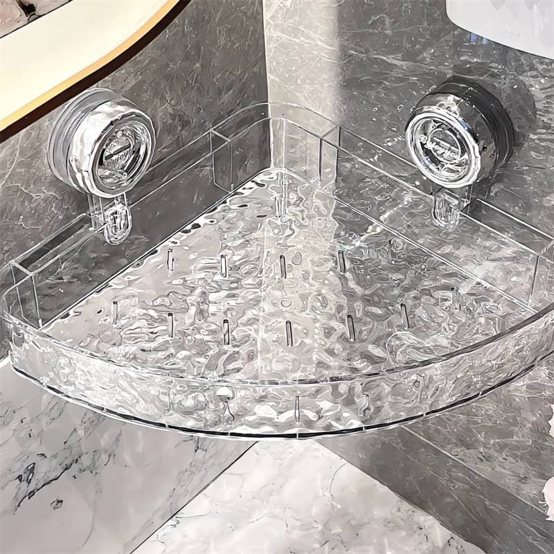 No-Drill Clear Wall Caddy: Borfri. flyttbar og multifunksjonell oppbevaring av trekanter og rektangler