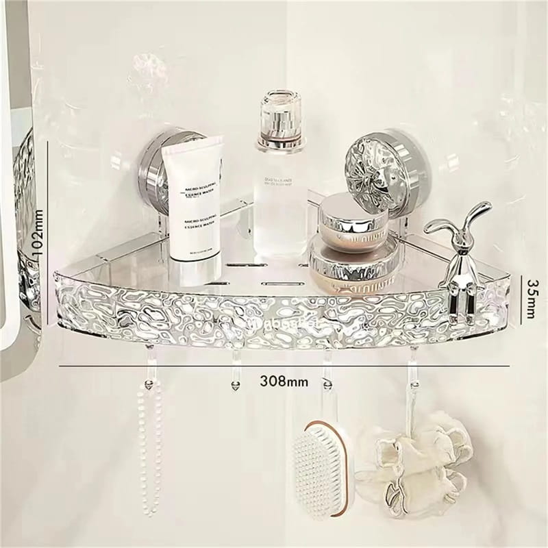 No-Drill Clear Wall Caddy: Borfri. flyttbar og multifunksjonell oppbevaring av trekanter og rektangler