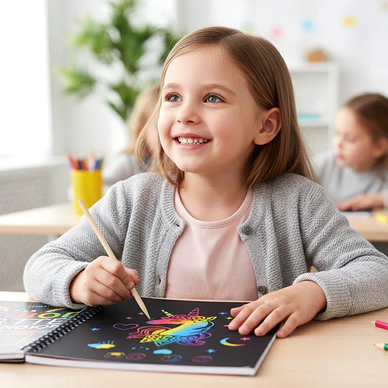 🔥Storjulesalg🌈✍️Kreativ regnbue-kladdekunstnotatbok