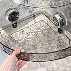 No-Drill Clear Wall Caddy: Borfri. flyttbar og multifunksjonell oppbevaring av trekanter og rektangler