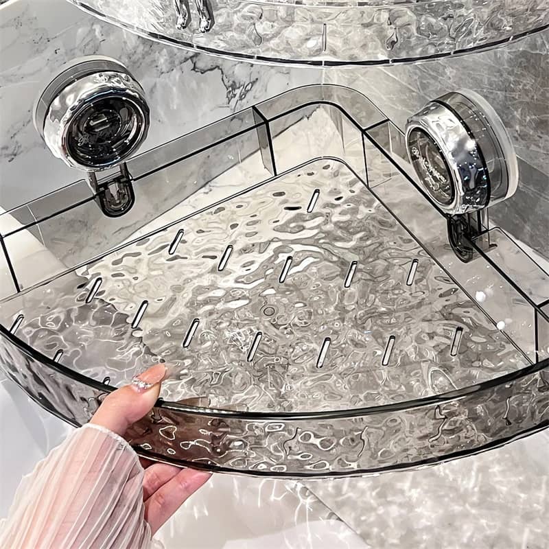 No-Drill Clear Wall Caddy: Borfri. flyttbar og multifunksjonell oppbevaring av trekanter og rektangler
