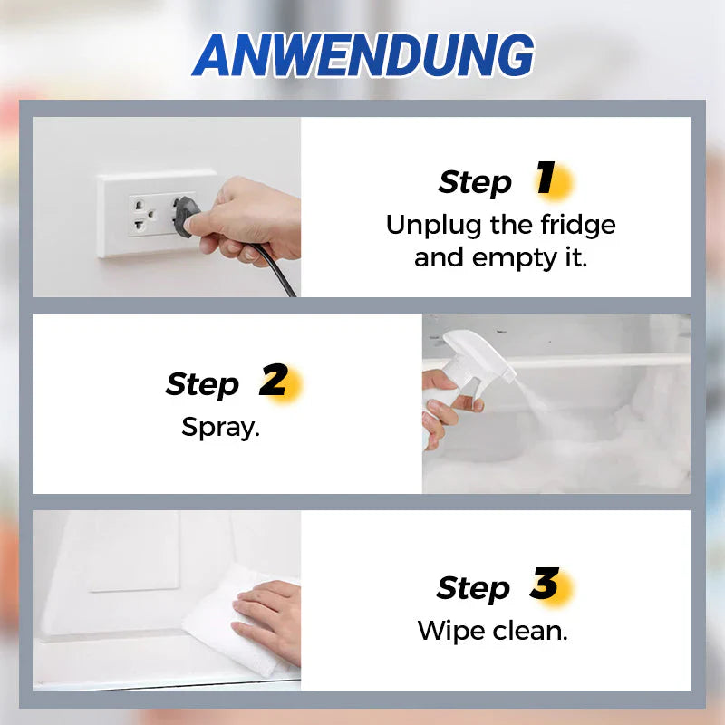 ✨ Tine-spray for kjøleskap og fryser – rask isfjerning med miljøvennlig formel for enkel rengjøring 🌿❄️