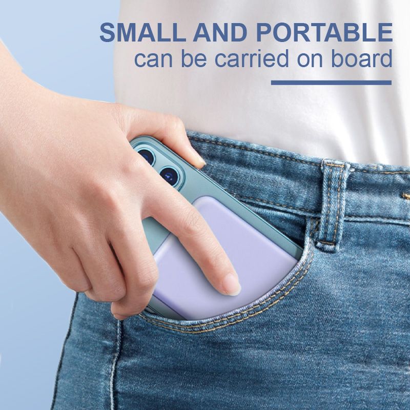 📢📢60 % RABATT!! ⏰15 W hurtigladende bærbar trådløs magnetisk powerbank