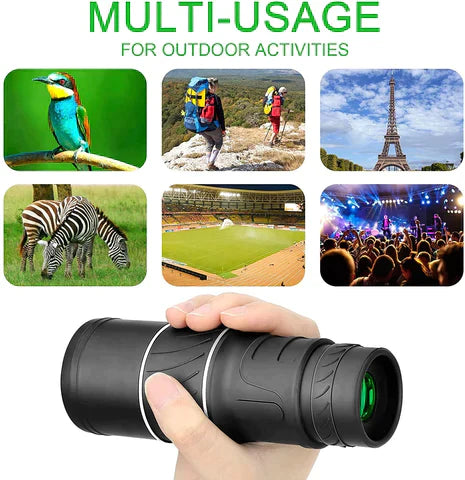 16X52 Monokulært teleskop med bifokal optisk zoom