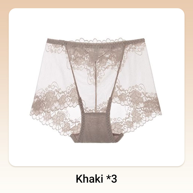 💥Hot Sale 50%OFF😍Håndheklet blonder med høy høyde Boxer Briefs for kvinner