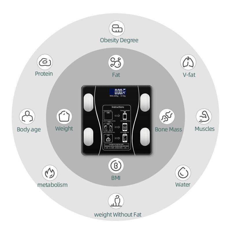 🥳2026 HOT SALE🥳Smart digital vekt for vekt og kroppsfett🏃‍