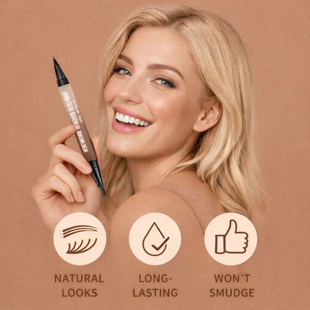 🎁 Begrenset tilbud! Kjøp 1. få 1 gratis! 🔥 4D Brow Pen – Gjenoppliv unge. naturlige øyenbryn på sekunder – varer i 24 timer! 💖