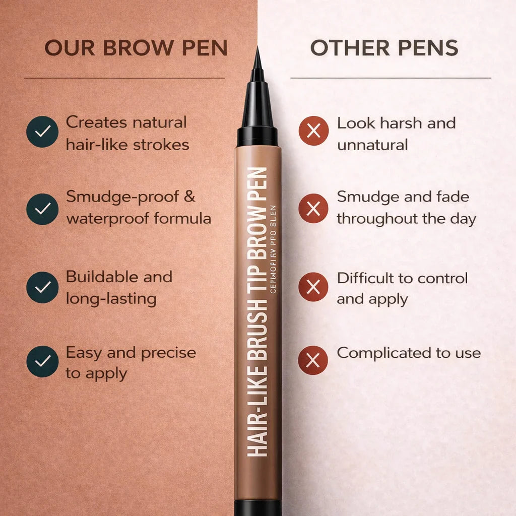 🎁 Begrenset tilbud! Kjøp 1. få 1 gratis! 🔥 4D Brow Pen – Gjenoppliv unge. naturlige øyenbryn på sekunder – varer i 24 timer! 💖