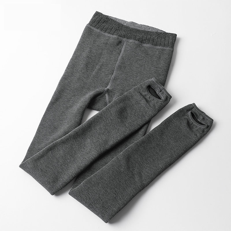【Gave til treningsentusiasten】 Damevarme fôrede løftende leggings