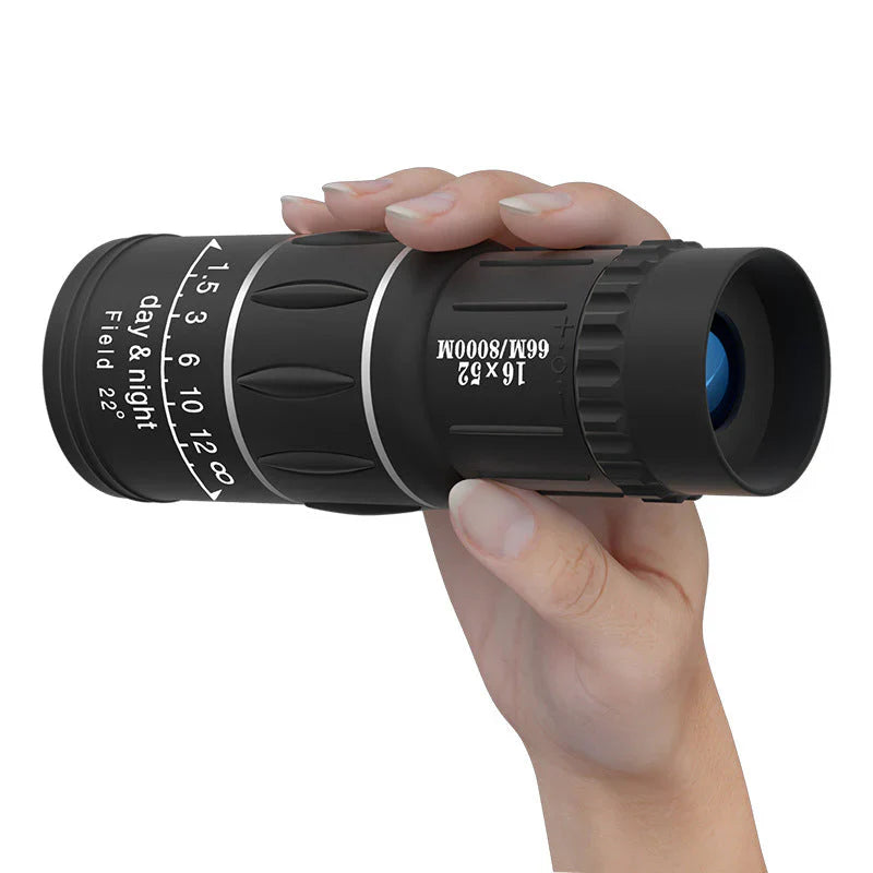 16X52 Monokulært teleskop med bifokal optisk zoom