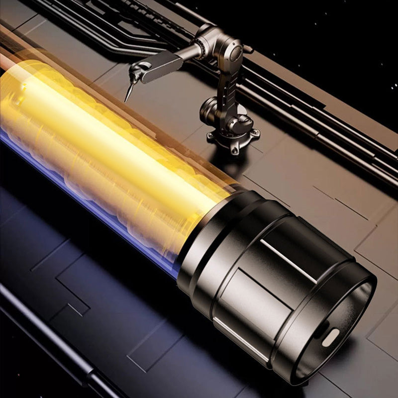 🔦 LED-lommelykt med sterkt lys og uttrekkbar lys | Megasalg ved årets slutt. 40 % rabatt | Zoombar stråle og justerbar lengde | Oppladbar for utendørs bruk og nødsituasjoner 🚀✨