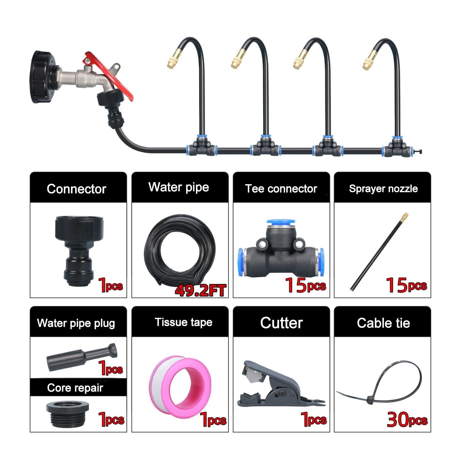 🔥Sommersalg 50 % RABATT🚿360° buet automatisk hagevanningssystem