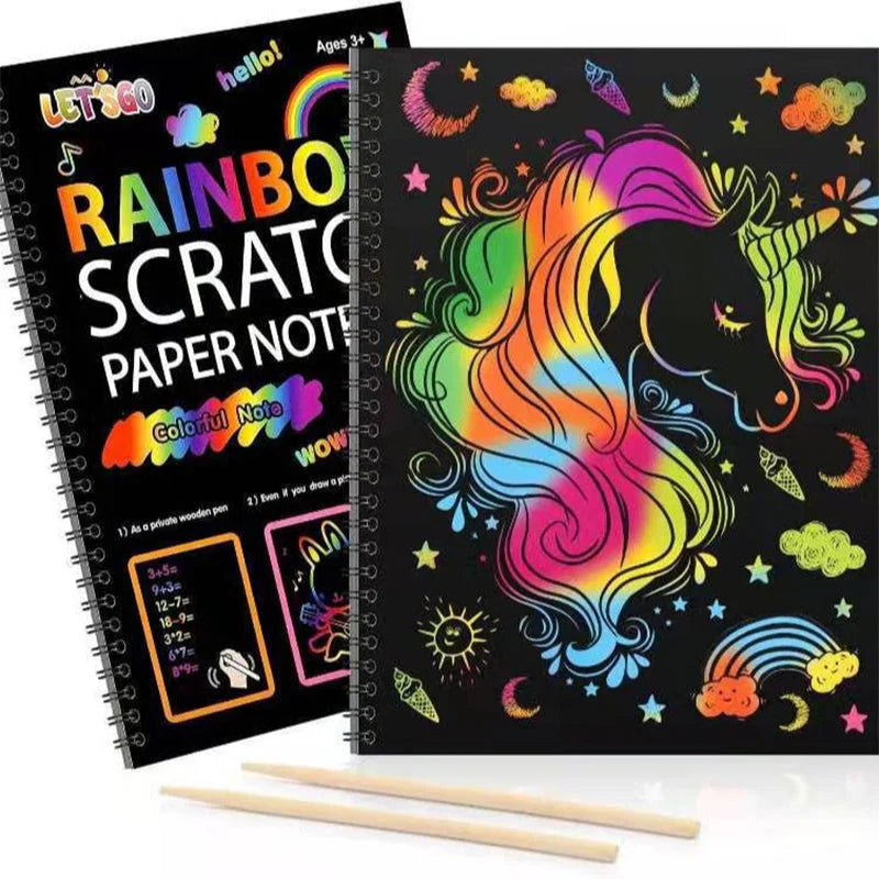 🔥Storjulesalg🌈✍️Kreativ regnbue-kladdekunstnotatbok