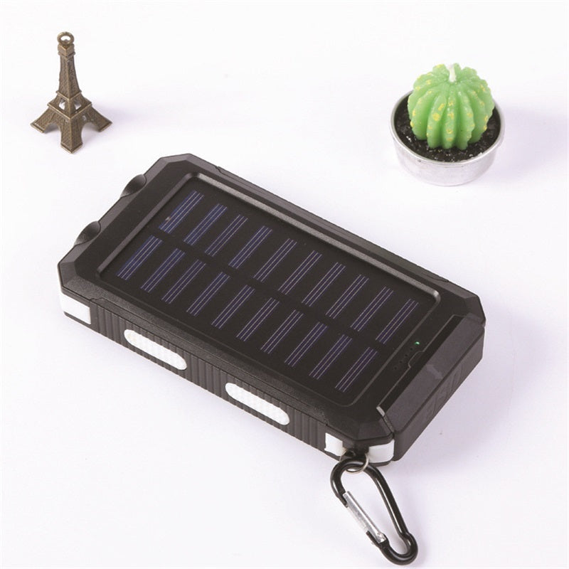 20000 mAh bærbar solcellelader med LED-lommelykt