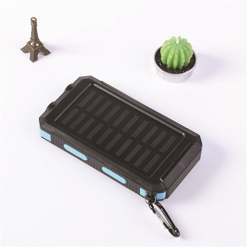 20000 mAh bærbar solcellelader med LED-lommelykt