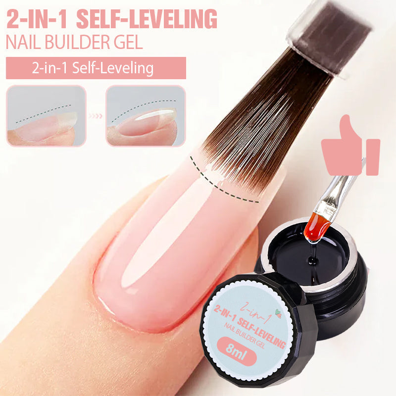 💅 KJØP 1. FÅ 1 GRATIS! ✨ 2-i-1 selvutjevnende neglegel - base- og topplakk med 15 sekunders hurtigherding for manikyr i salongkvalitet hjemme 🌟🌀