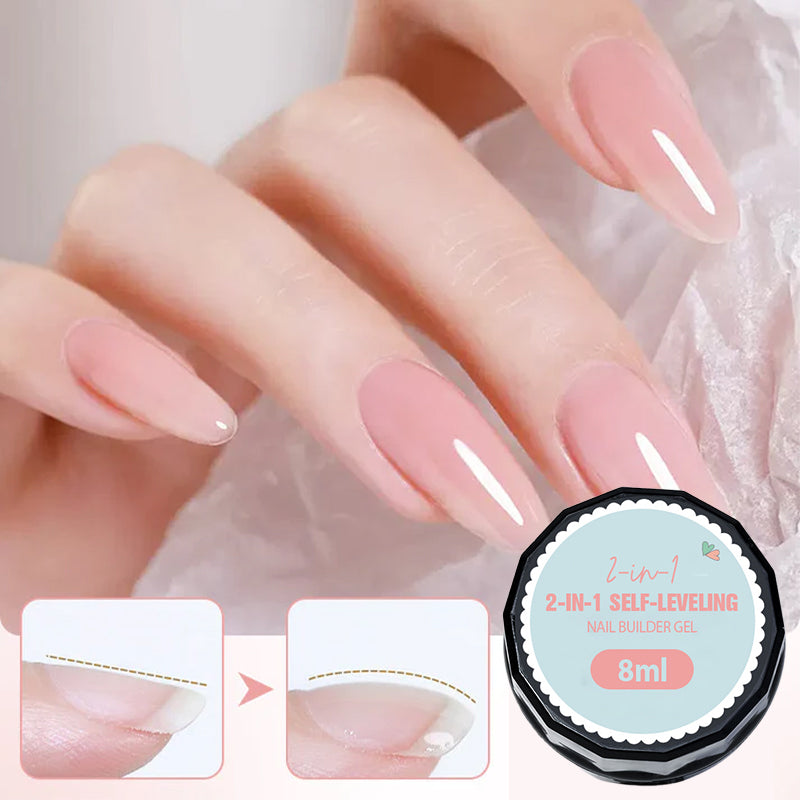 💅 KJØP 1. FÅ 1 GRATIS! ✨ 2-i-1 selvutjevnende neglegel - base- og topplakk med 15 sekunders hurtigherding for manikyr i salongkvalitet hjemme 🌟🌀