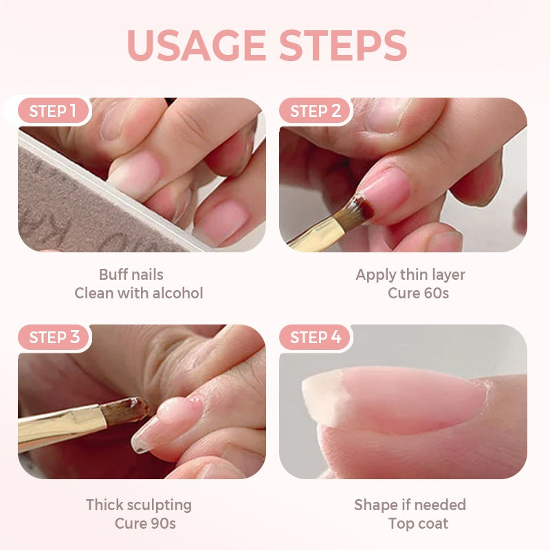 💅 KJØP 1. FÅ 1 GRATIS! ✨ 2-i-1 selvutjevnende neglegel - base- og topplakk med 15 sekunders hurtigherding for manikyr i salongkvalitet hjemme 🌟🌀