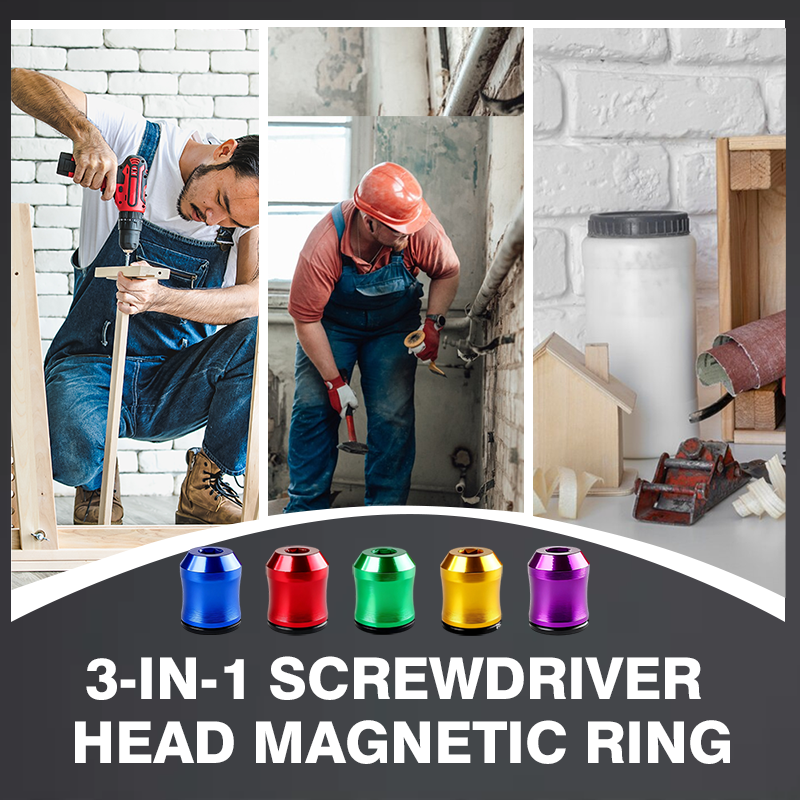 3-i-1 skrutrekkerhode magnetisk ring