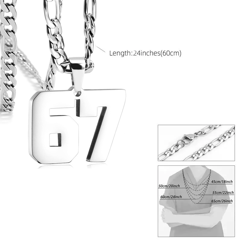 Halskjede med 67 tall – et statement-plagg for enhver fashionista