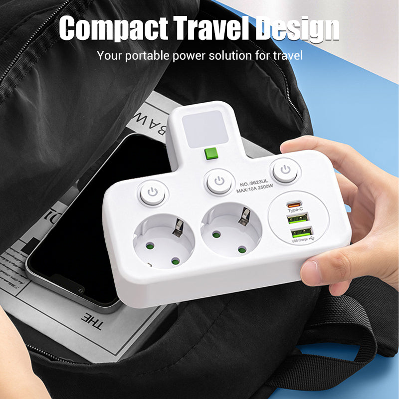 📢📢 50 % RABATT!! ⏰ Smart strømstrip med USB-porter