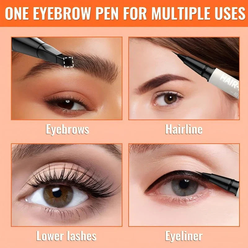 🎁 Begrenset tilbud! Kjøp 1. få 1 gratis! 🔥 4D Brow Pen – Gjenoppliv unge. naturlige øyenbryn på sekunder – varer i 24 timer! 💖