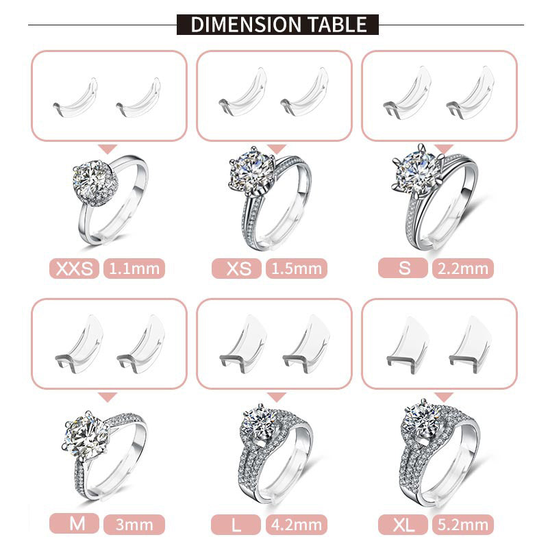 💍Usynlig ringstørrelsesjustering for løse ringer