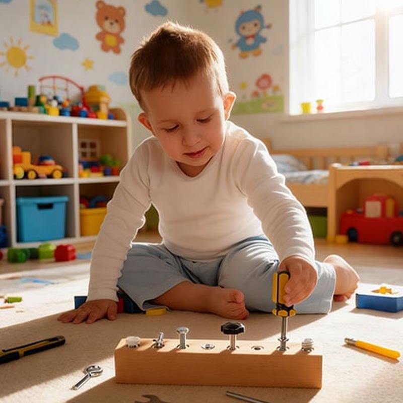 📢📢50 % RABATT!! ⏰Montessori skrutrekkerbrett i tre