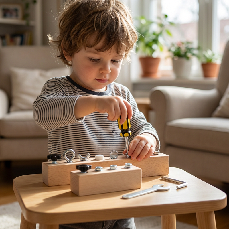 📢📢50 % RABATT!! ⏰Montessori skrutrekkerbrett i tre