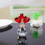 🌹🌹🌹Evigvarende krystallrosefigur i vase🌹🌹🌹
