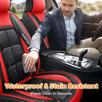 🔥2026 Hot Sale 48% RABATT 🔥Premium skinnsetetrekk foran – Universal passform for sedaner. SUV-er og lastebiler