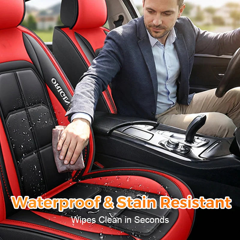 🔥2026 Hot Sale 48% RABATT 🔥Premium skinnsetetrekk foran – Universal passform for sedaner. SUV-er og lastebiler