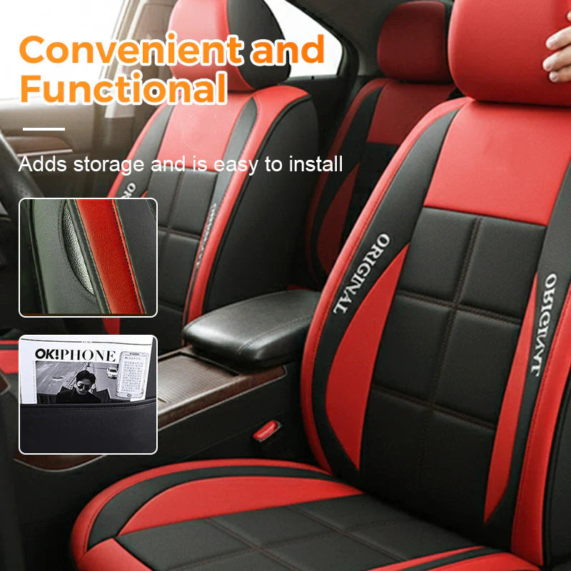 🔥2026 Hot Sale 48% RABATT 🔥Premium skinnsetetrekk foran – Universal passform for sedaner. SUV-er og lastebiler