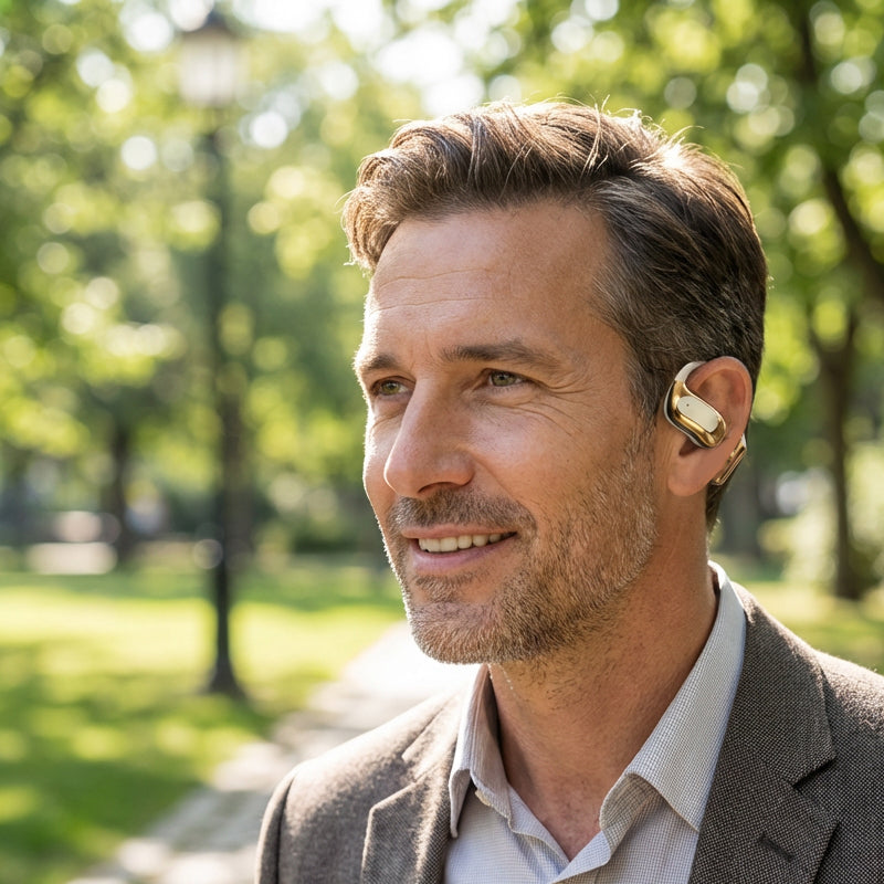 ⏳Begrenset tilbud!🎧 Åpne hodetelefoner med 72 timers batterilevetid. sikker passform for trening og pendling ✨