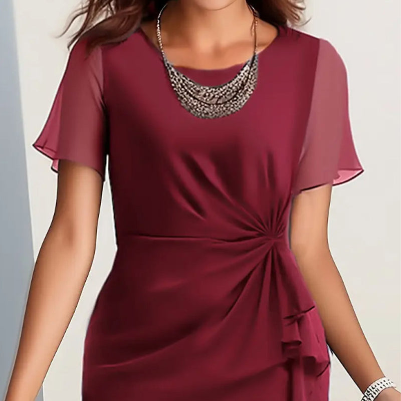⏰ Nå kun 50 % rabatt!💃Elegant ensfarget kjole – Smigrende passform. allsidig stil og komfort hele dagen 💖👗