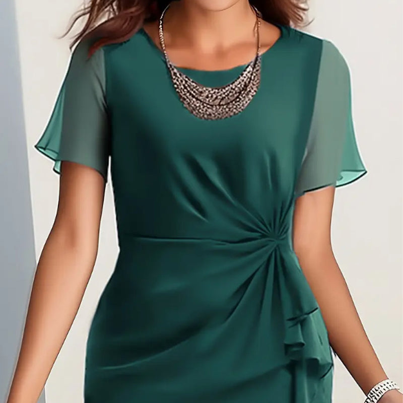 ⏰ Nå kun 50 % rabatt!💃Elegant ensfarget kjole – Smigrende passform. allsidig stil og komfort hele dagen 💖👗